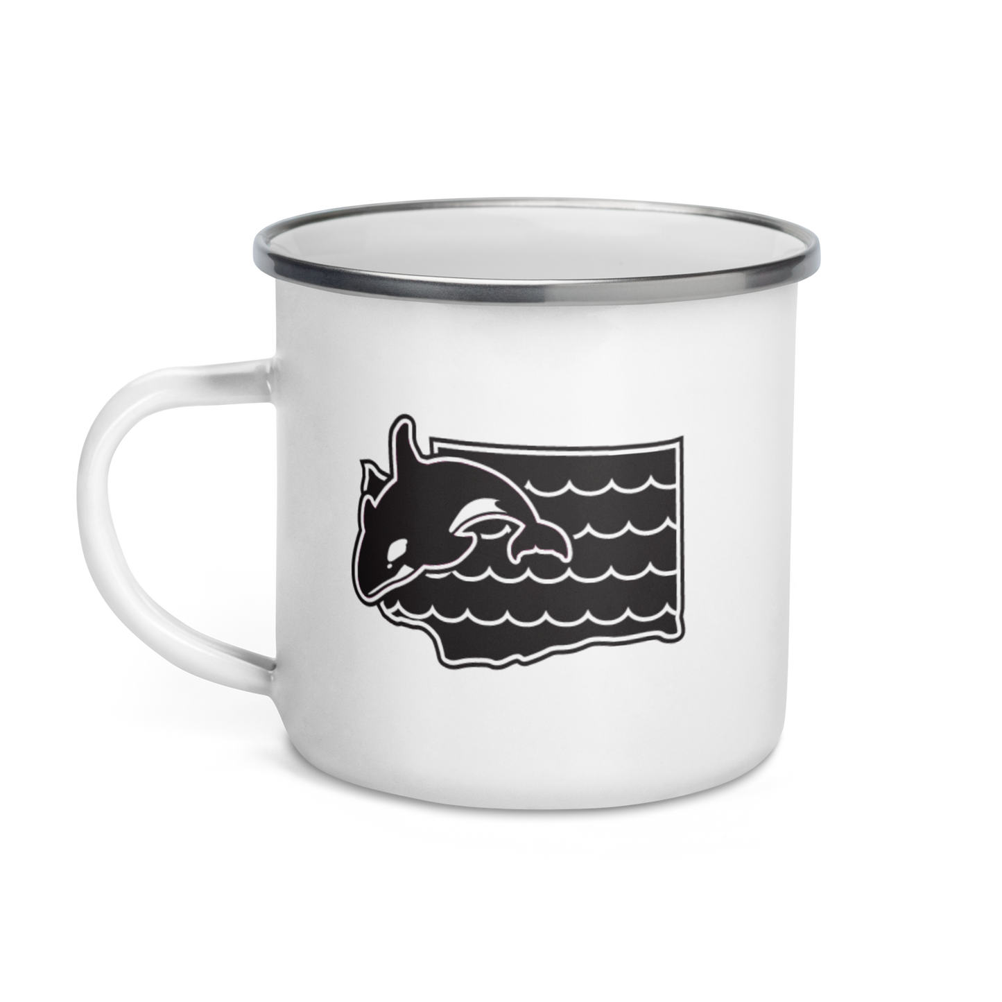 Washington Elements Orca, Enamel Mug, 12oz