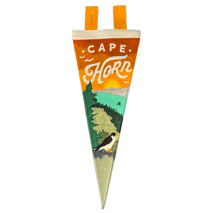 Wool Felt Pennant, Cape Horn