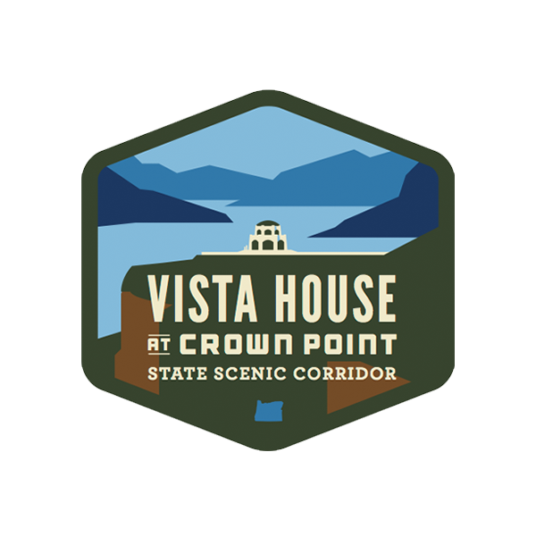 Vista House at Crown Point Vinyl Sticker | Patchmarks Oregon State Parks
