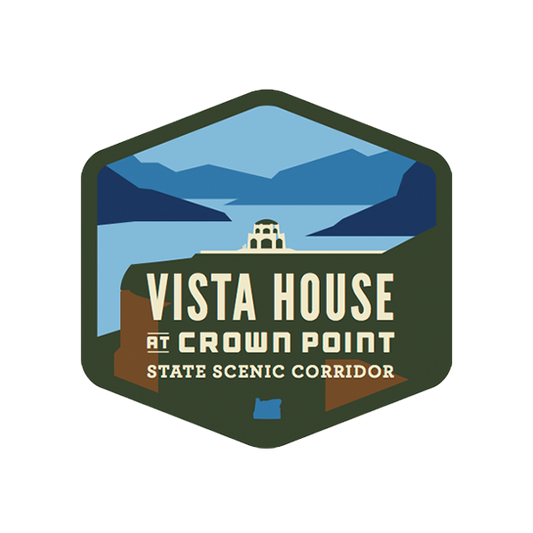 Vista House at Crown Point Vinyl Sticker | Patchmarks Oregon State Parks