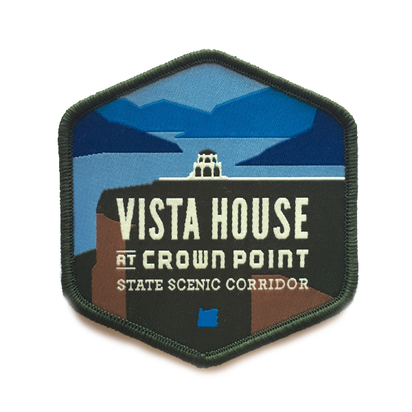 Vista House at Crown Point 3" Iron-on Patch | Patchmarks Oregon State Parks