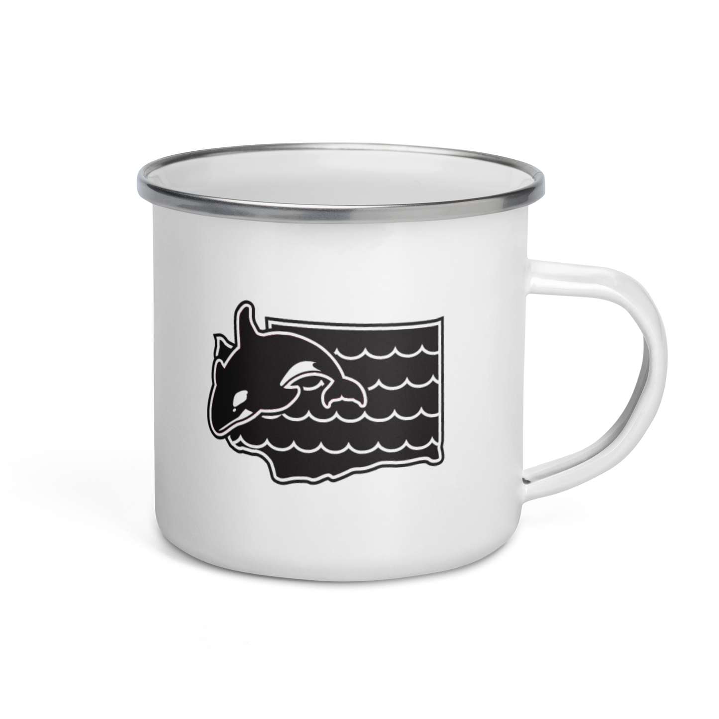 Washington Elements Orca, Enamel Mug, 12oz