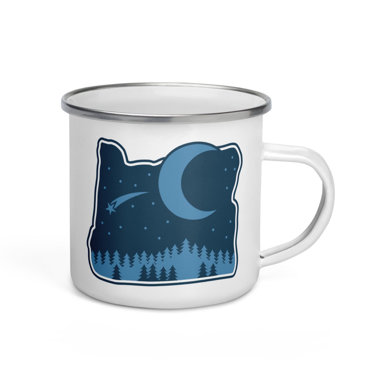 Oregon Elements Dark Sky, Enamel Mug, 12oz