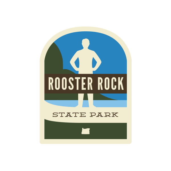 Rooster Rock State Park Sticker | Patchmarks Oregon State Parks
