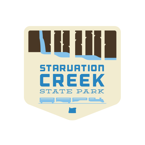 Starvation Creek State Park Sticker | Patchmarks Oregon State Parks